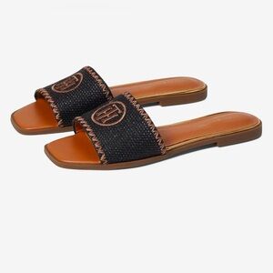 Brand new never worn Tommy Hilfiger Pezley Sandals Black and Brown size 9